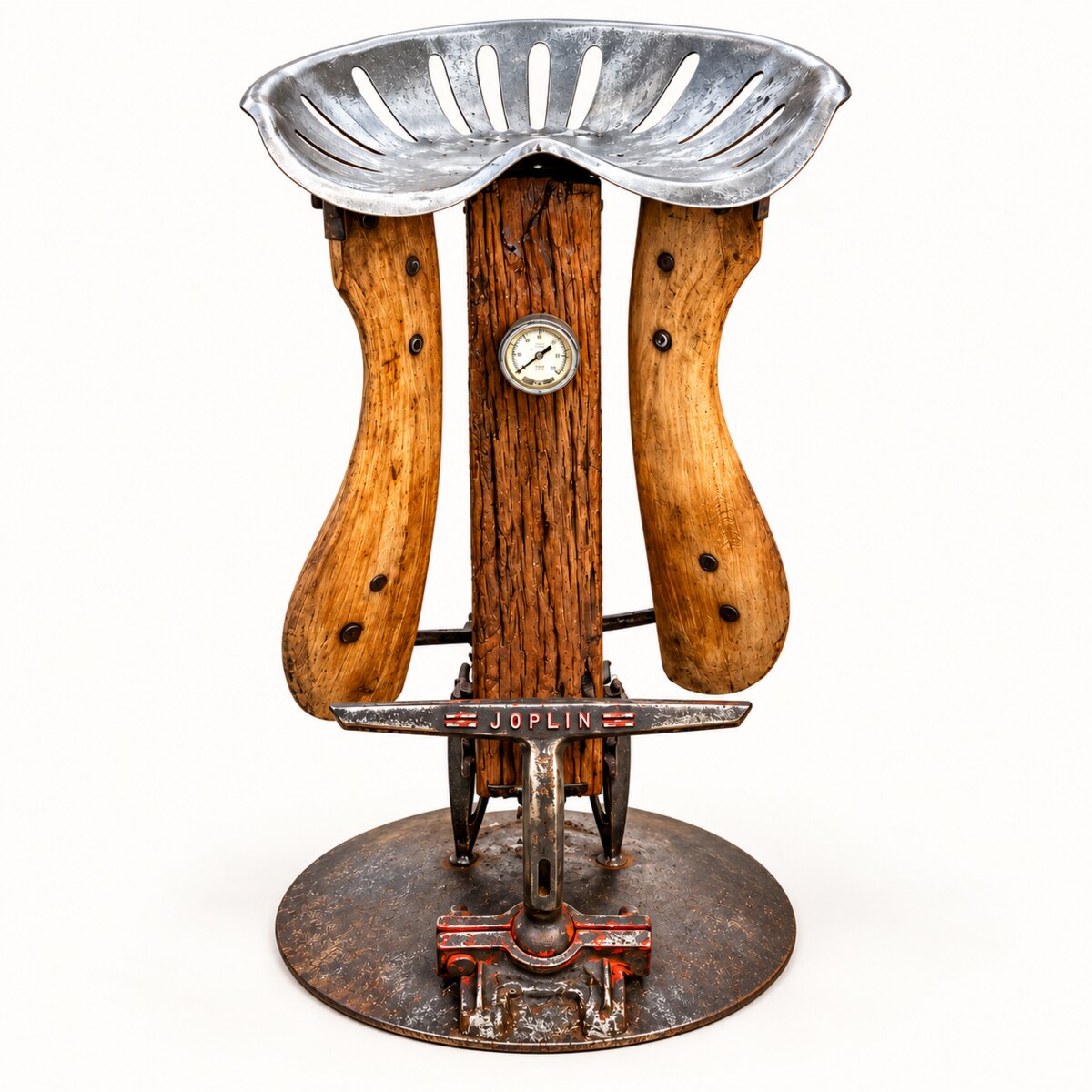 Vintage tractor seat workshop stool